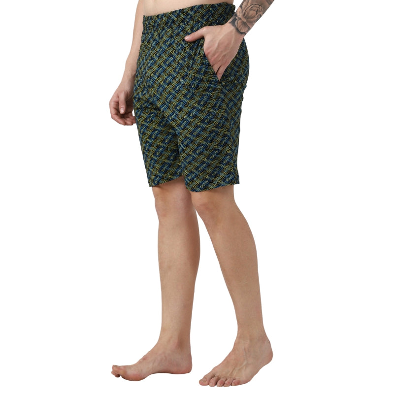 Bodycare Men’s 100% Cotton Printed Shorts with Side Pockets
