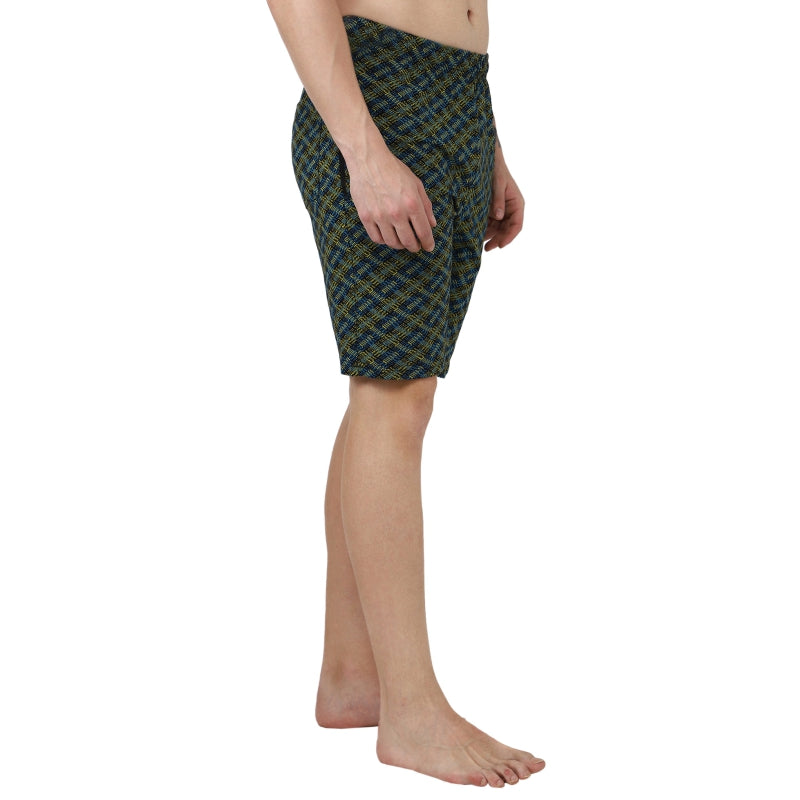 Bodycare Men’s 100% Cotton Printed Shorts with Side Pockets