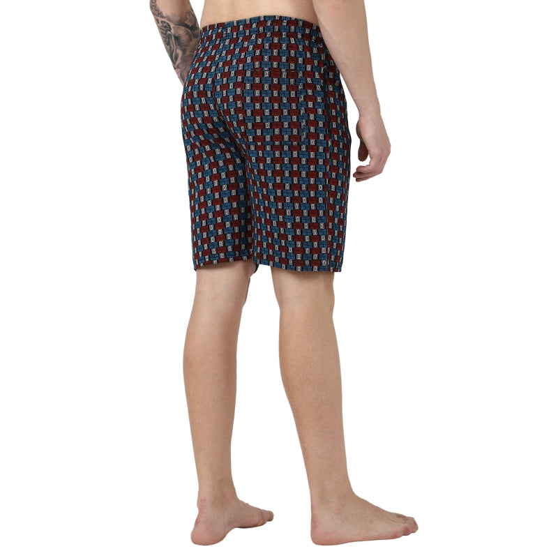 Bodycare Men’s 100% Cotton Printed Regular Fit Shorts