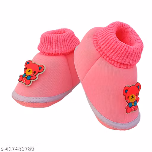 Sunshine Infant Wear Cotton Baby Booties Cartoon Print Slip-On Pack of 2