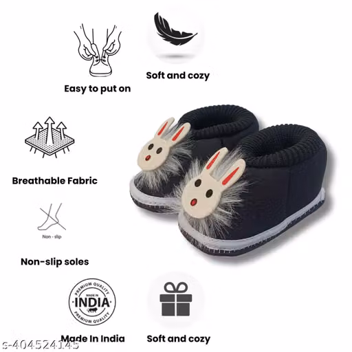 Suntushti Infant Wear Cotton Baby Booties Solid Slip-On