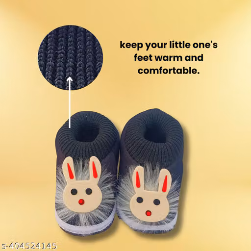 Suntushti Infant Wear Cotton Baby Booties Solid Slip-On