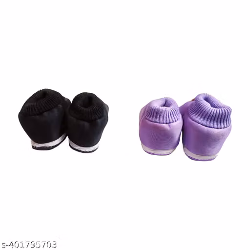 Sunshine Infant Wear Cotton Baby Booties Solid EVA Sole Pack of 2