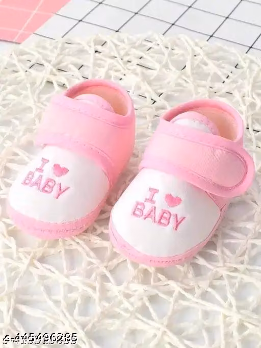 Suntushti Infant Wear Velvet Baby Booties Printed EVA Sole