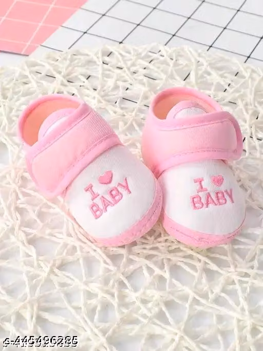 Suntushti Infant Wear Velvet Baby Booties Printed EVA Sole