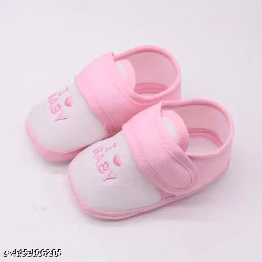 Suntushti Infant Wear Velvet Baby Booties Printed EVA Sole