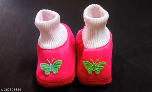 Mama’s Love Cotton Baby Booties Printed Slip-On EVA Sole Pack of 2