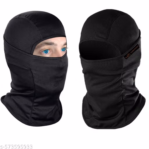 Fratte Full & Half Face Mask for Bikers Black Face Protective Mask