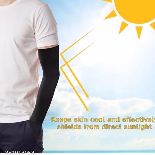 UV Protection Arm Sleeves for Bikers & Athletes Free Size