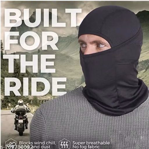 Fratte Balaclava Helmet Mask with Stretchable Arm Sleeves Combo for Bike Riding