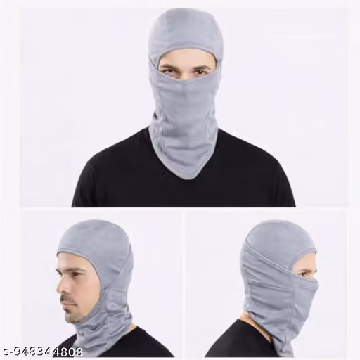 Fratte Grey Bike Riding Face Mask for Dust Sun & Wind Protection