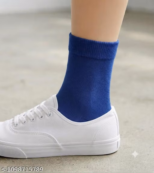 Uday Plus Kids' Cotton School Socks – Navy Blue Pack of 5