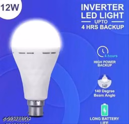 12 Watt B22 LED Backup Emergency Bulb – White, Pack of 1