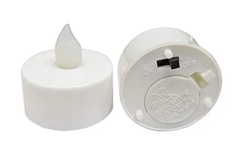 Acrylic Flameless LED Tealight Candles Pack of 24 Yellow