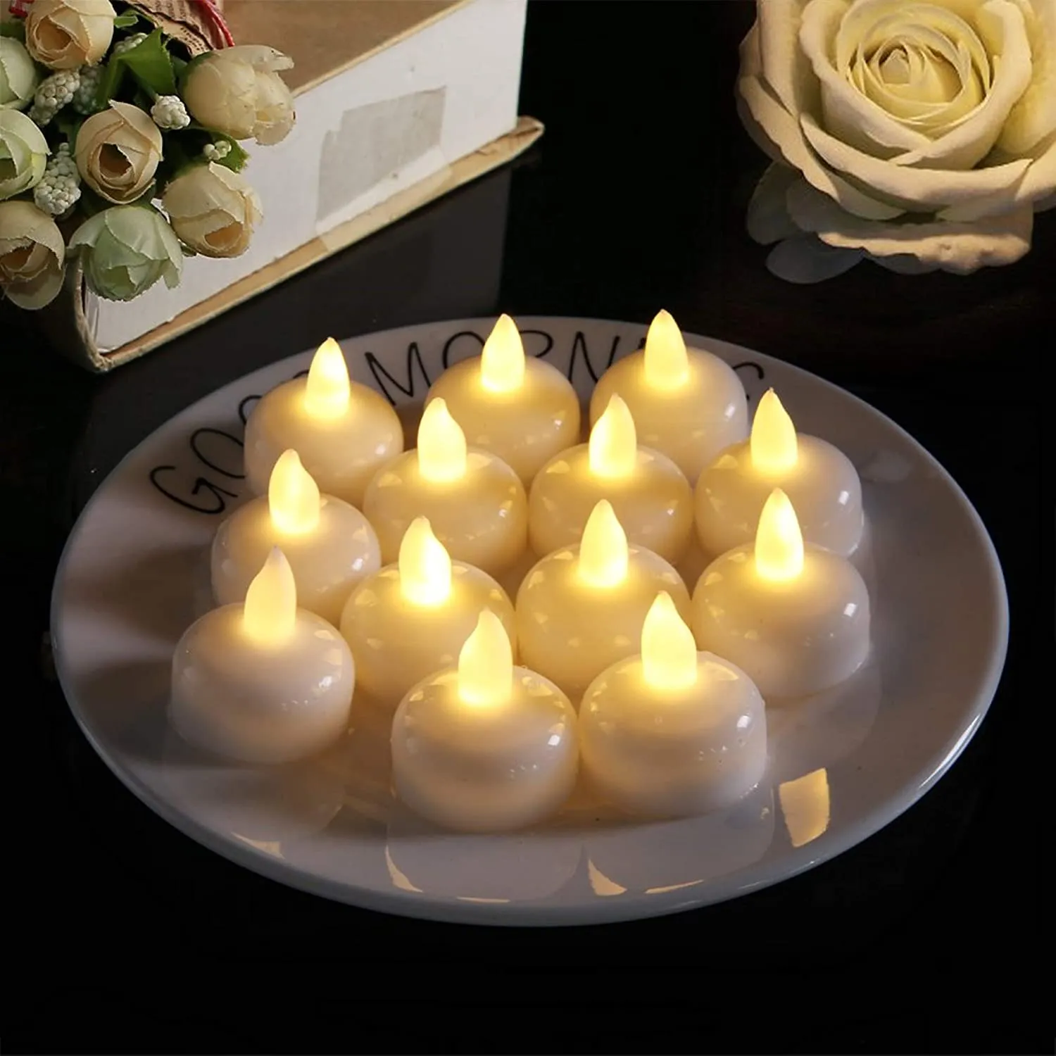 Waterproof LED Floating Tealight Candles Pack of 10 White