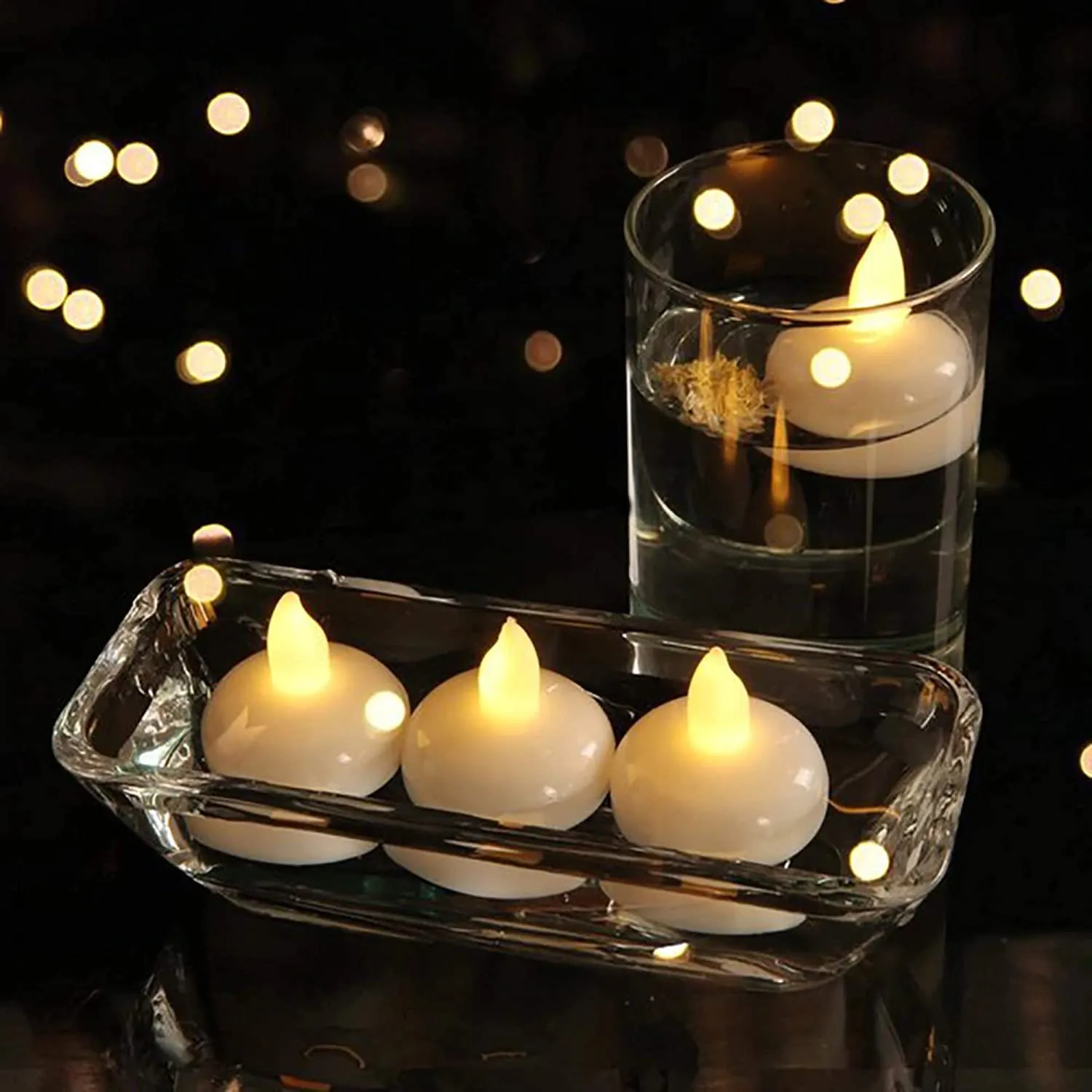 Waterproof LED Floating Tealight Candles Pack of 10 White