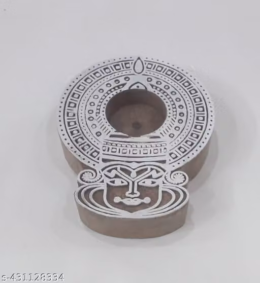 Wooden Carved Tealight Candle Holders Set of 3