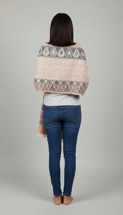 Women’s Cotton Geometric Jacquard Summer Stole