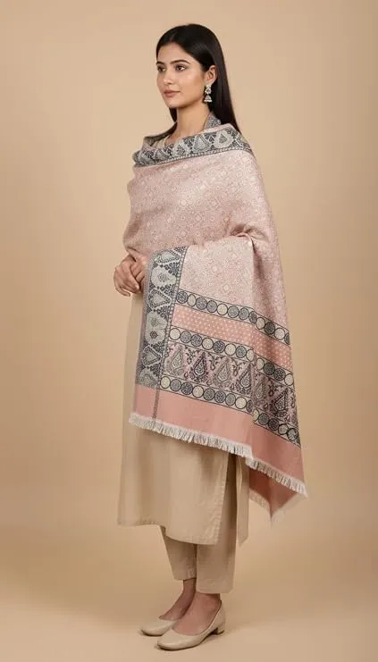 Women’s Cotton Geometric Jacquard Summer Stole