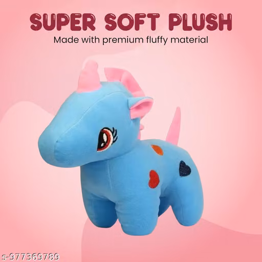 Blue Unicorn Plush Soft Toy 25 cm for Kids & Adults