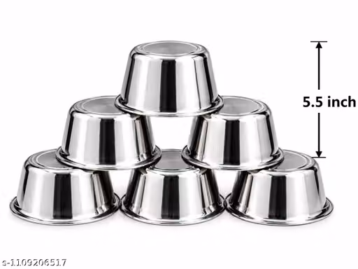  Steel Bowls Set of 12 for Regular Use & Daily Dining