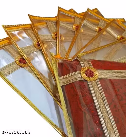 Saree Covers – Pack of 10 Premium Clear PVC Storage Bags for Sarees, Suits & Clothes