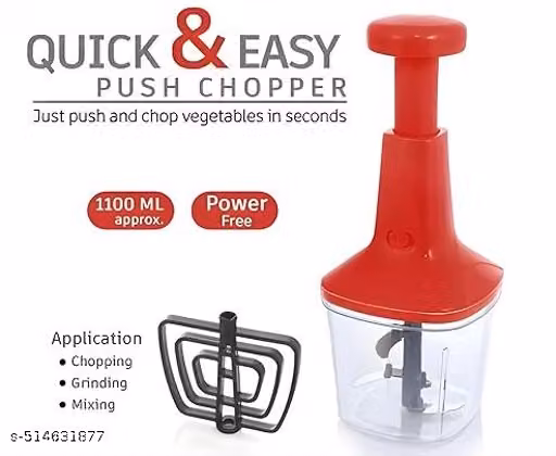 Stainless Steel Manual Vegetable Chopper with Pull String