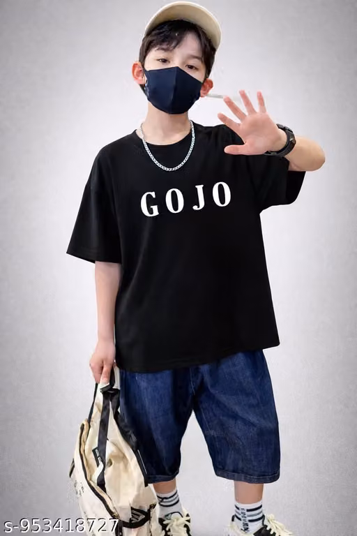 Kids Jujutsu Kaisen Satoru Gojo Anime T-Shirt and Shorts Set