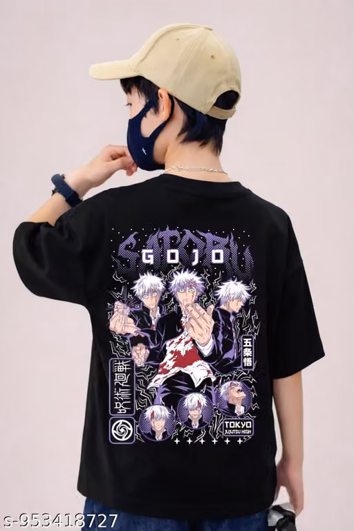 Kids Jujutsu Kaisen Satoru Gojo Anime T-Shirt and Shorts Set