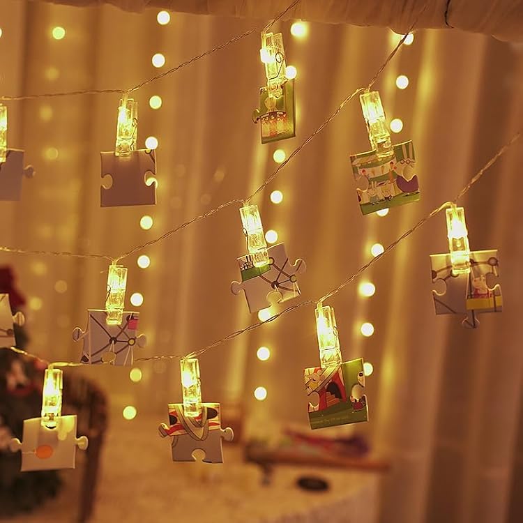Warm White Photo Clip LED String Lights, 14 LEDs, 3 Meter, Pack of 3 Decorative Fairy Lights