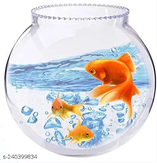 ArthaRupa Transparent Clear Glass Fish Bowl Aquarium Fish Pot Vase, Rust Resistant Bowl, Terrarium Glass Bubble Bowl for Home Decor and Office Decor (6 Inch)