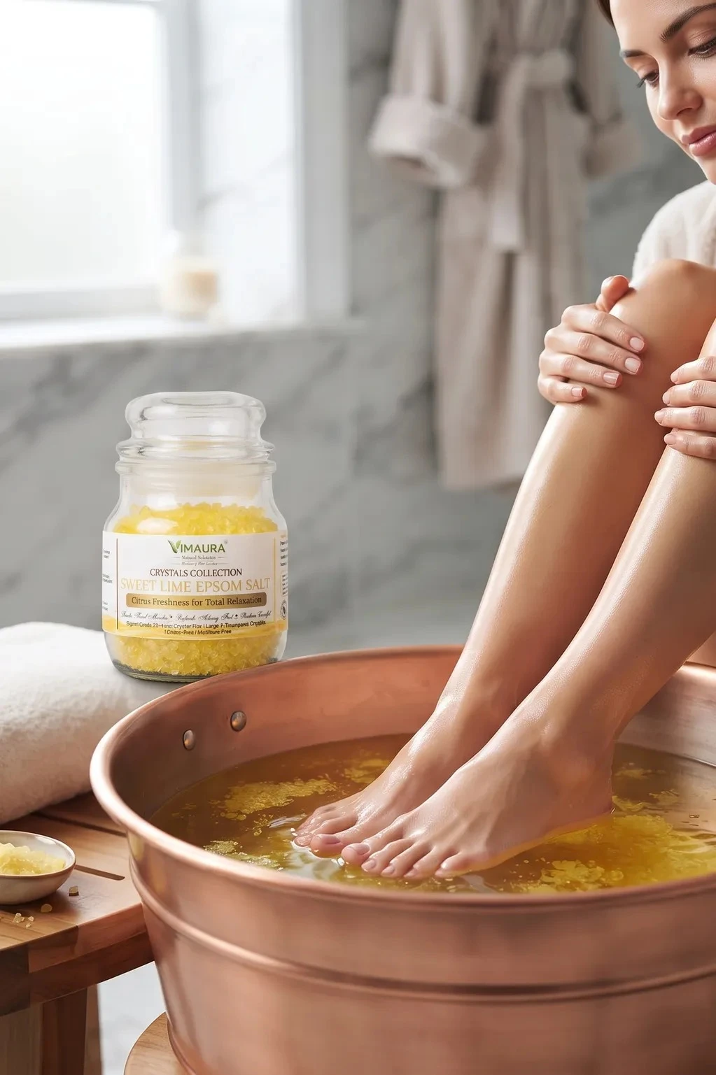 Vimaura Epsom Salt Sweet Lemon Crystals - 50 grm