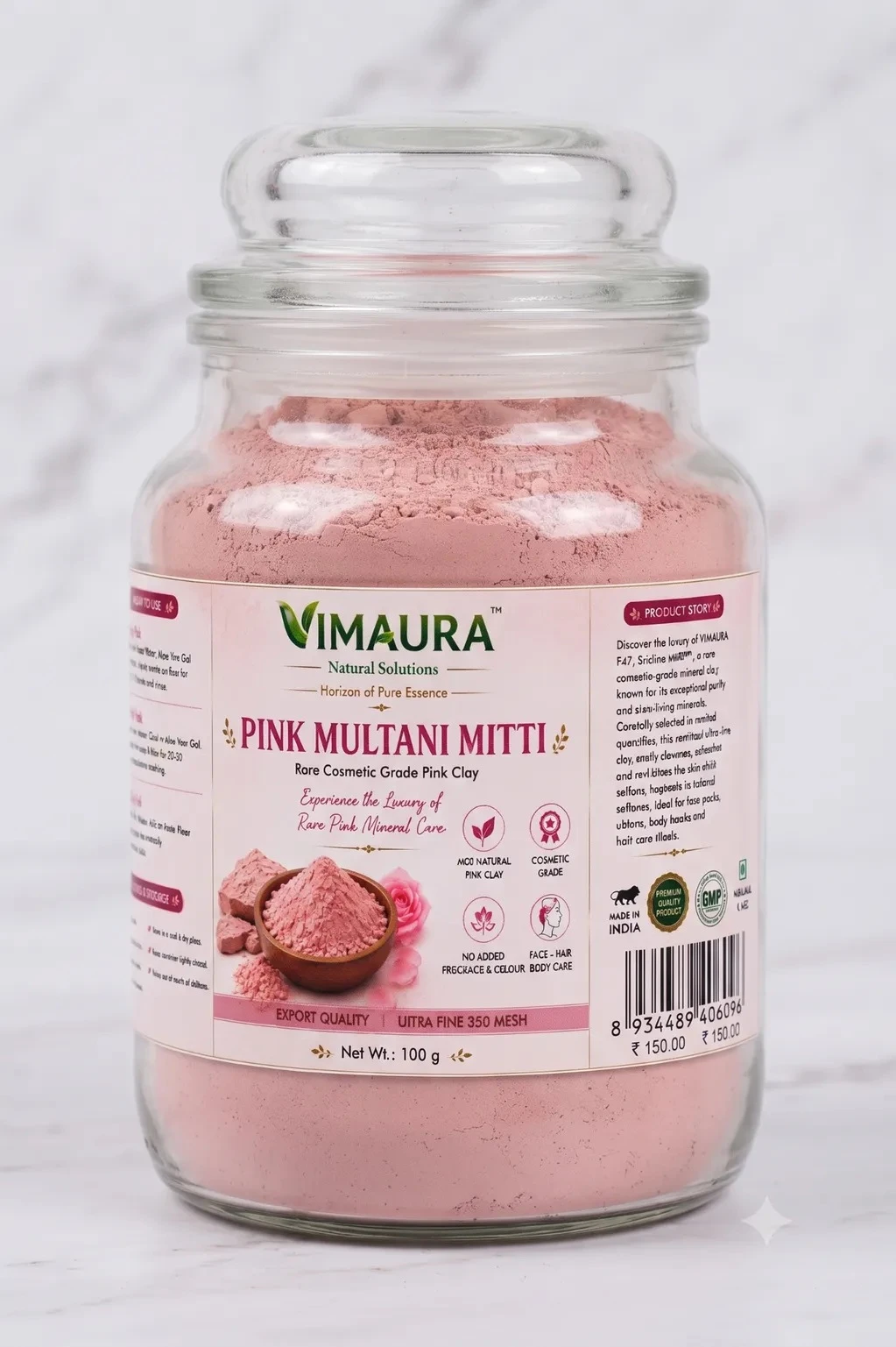 Vimaura Pink Multani Mitti - 100 grm
