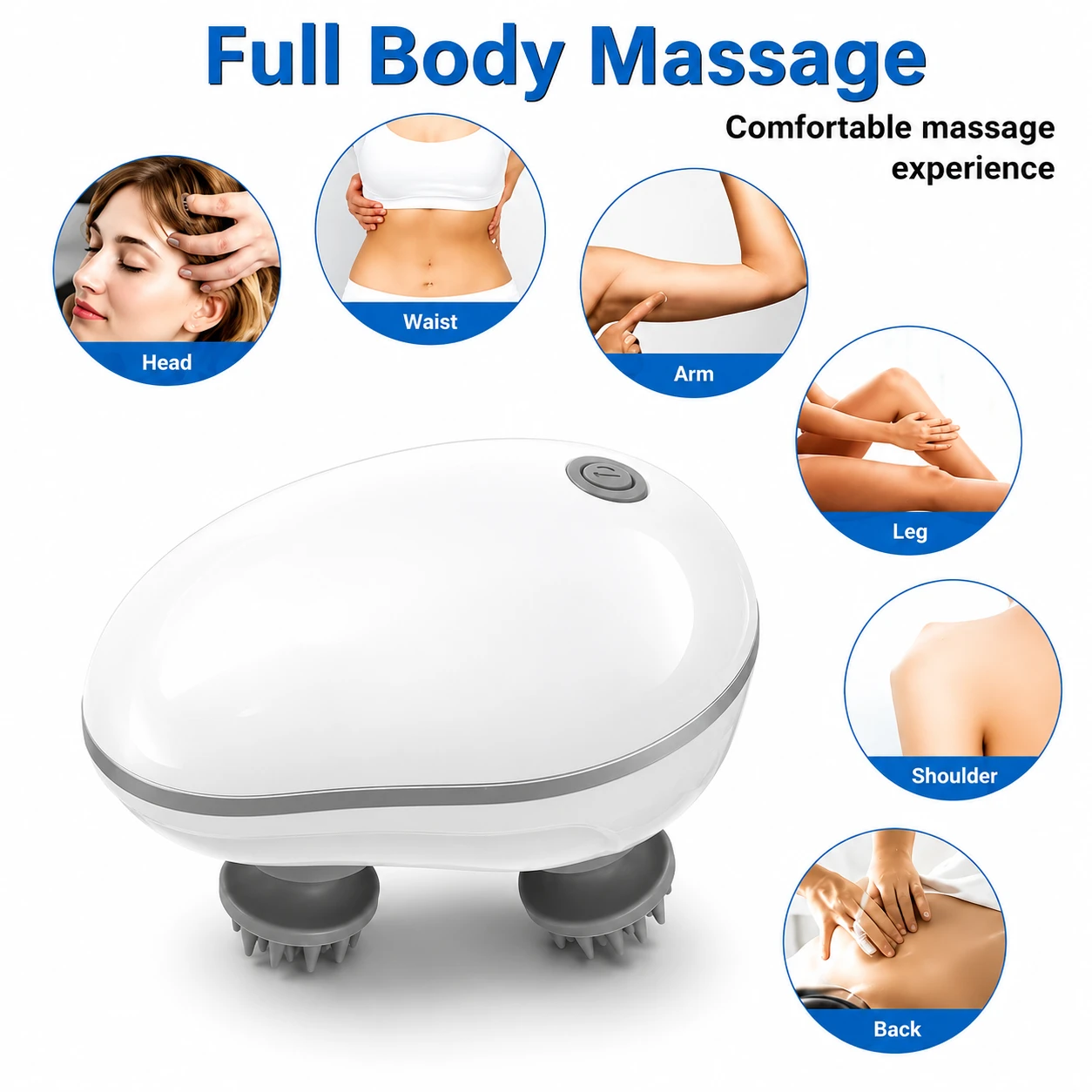 Electric Scalp Massager with Red Light Therapy, 3 Speed Modes, Handheld, Portable Head Massager for Hair Growth