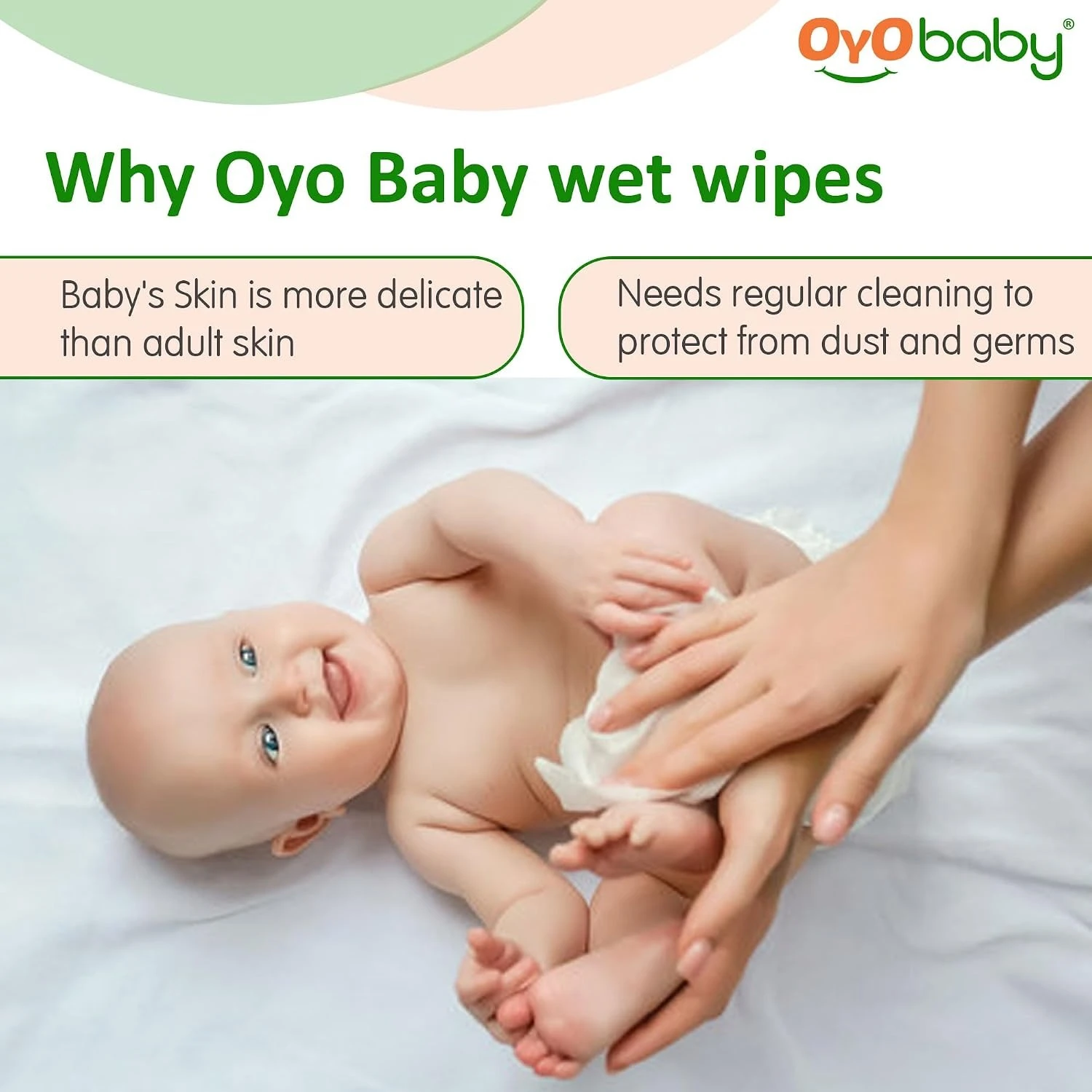 OYO BABY Wipes for new born baby with Lid | 72 Wipes x Pack of 5-360 Wipes for kid | Extra Thick & Moist Wet Vipes for Babies | Prevents Skin Redness & Rashes | Enriched with Aloe Vera, Vitamin E