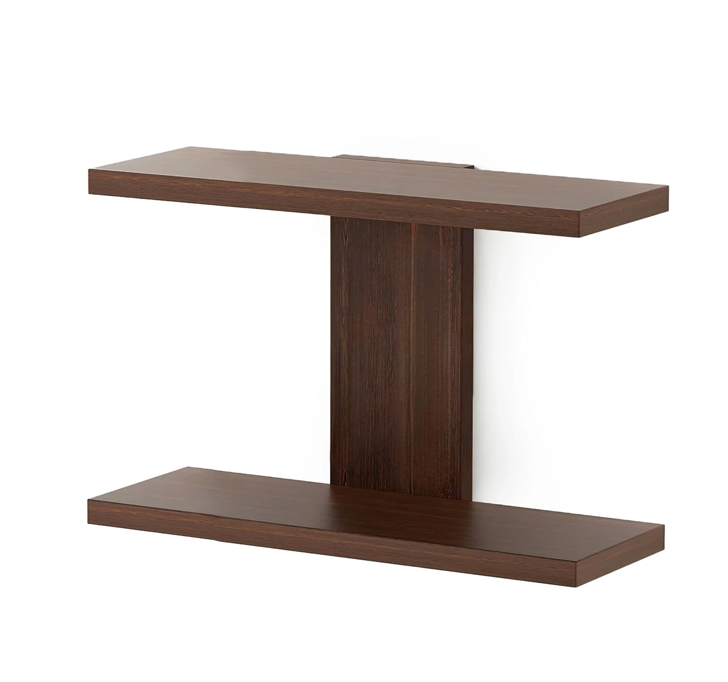 ISHAN DECOR Fancy Wooden Wall Mount Tv Set Up Box Stand Wall Shelves Wooden Wall Shelf (Number of Shelves - 2, BROWN)