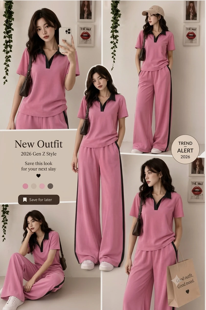women's Co-Ord Set  Stylish Matching Top And Bottom Outfit For Girls And women