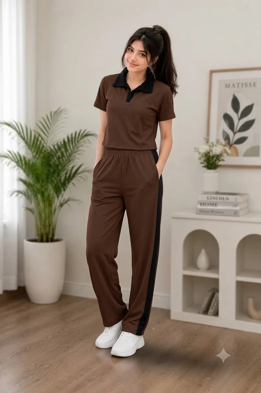 women's Co-Ord Set  Stylish Matching Top And Bottom Outfit For Girls And women