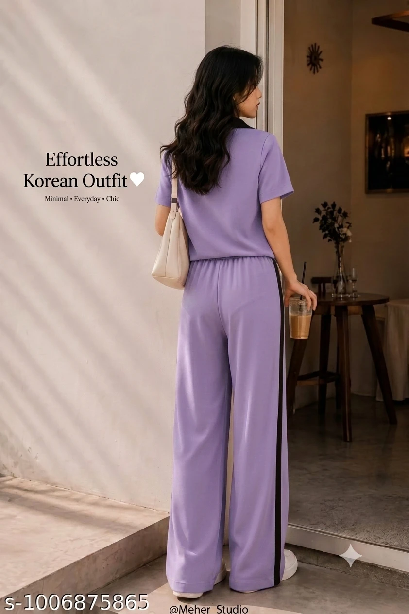 women's Co-Ord Set  Stylish Matching Top And Bottom Outfit For Girls And women