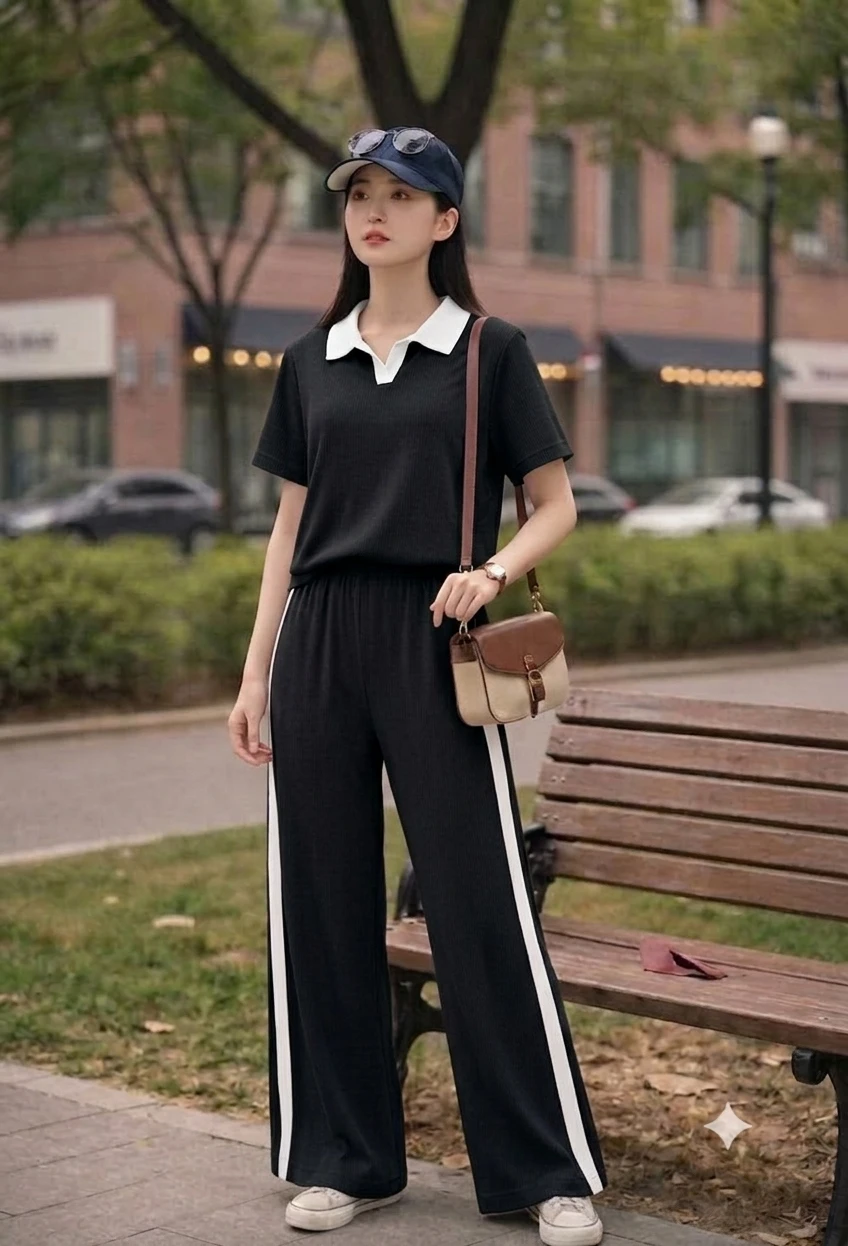 women's Co-Ord Set  Stylish Matching Top And Bottom Outfit For Girls And women