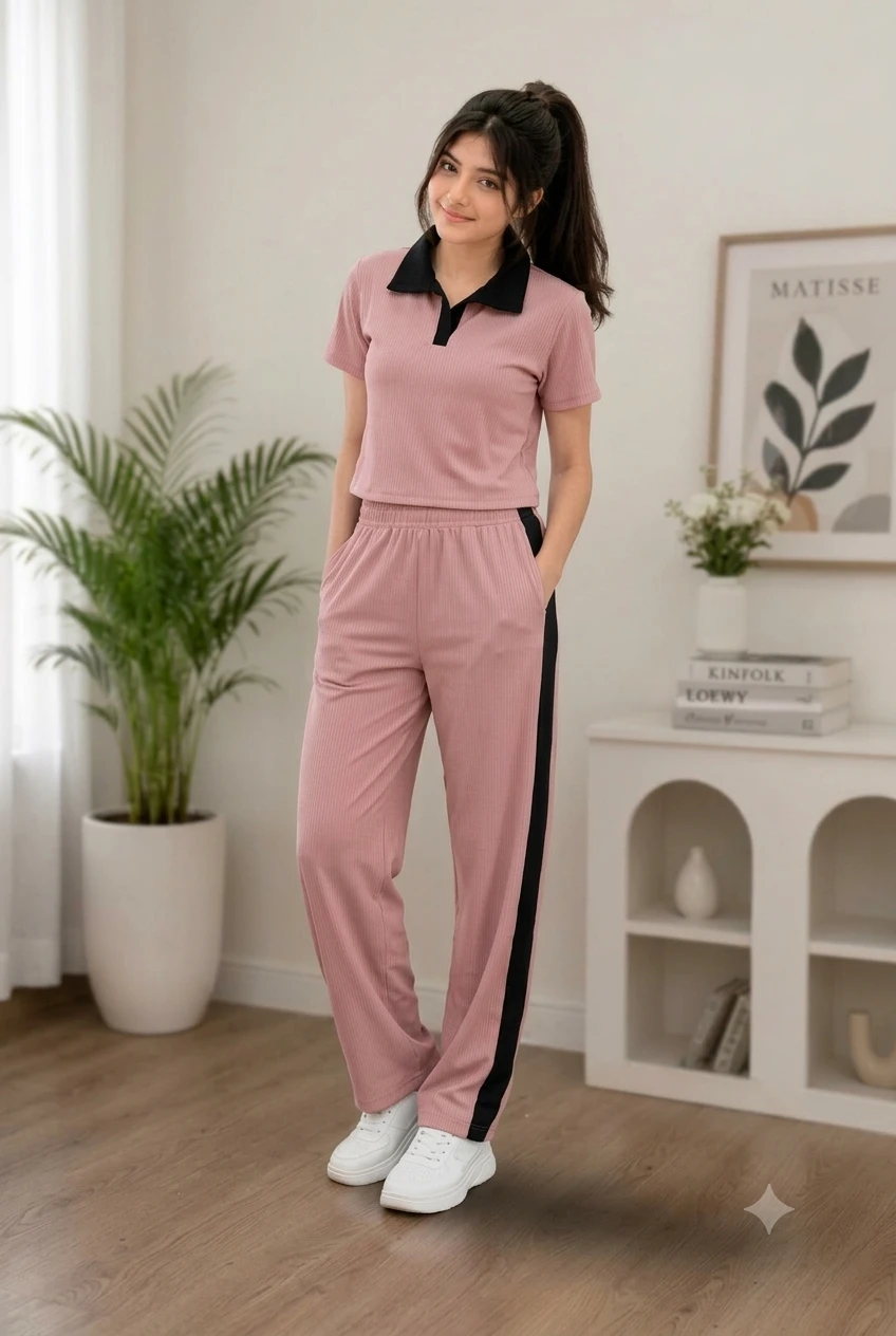 women's Co-Ord Set  Stylish Matching Top And Bottom Outfit For Girls And women