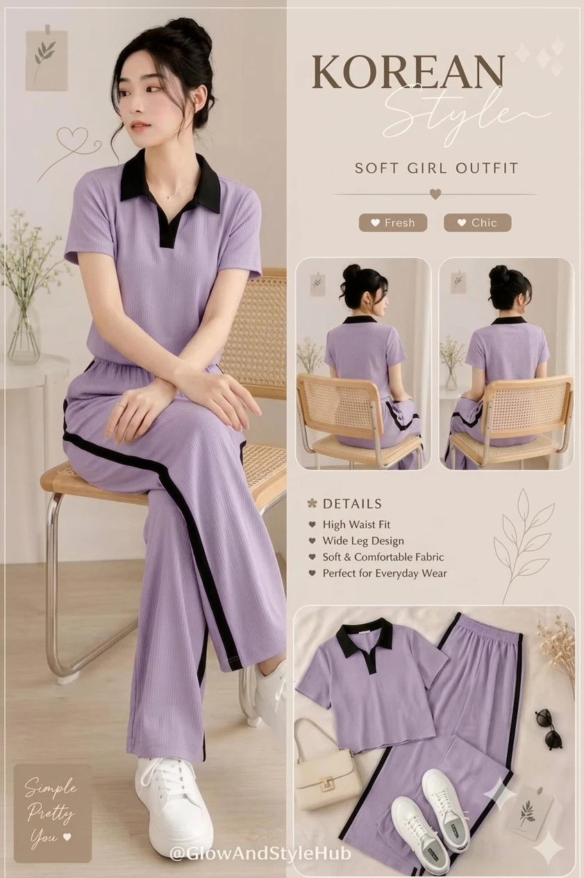 women's Co-Ord Set  Stylish Matching Top And Bottom Outfit For Girls And women