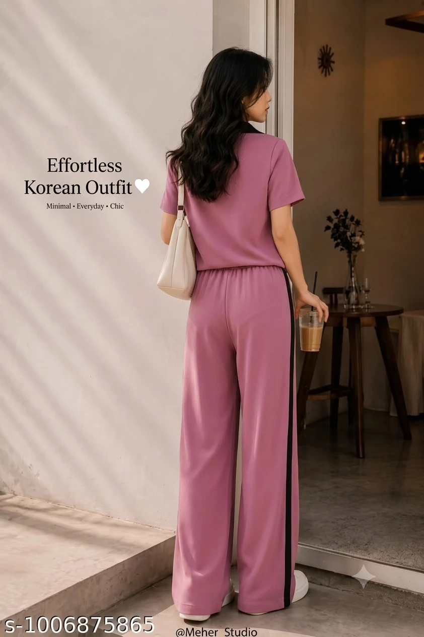 women's Co-Ord Set  Stylish Matching Top And Bottom Outfit For Girls And women