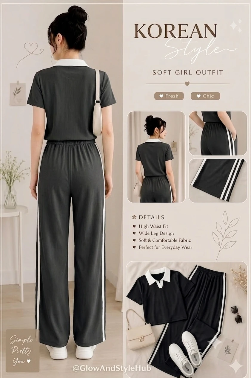 women's Co-Ord Set  Stylish Matching Top And Bottom Outfit For Girls And women