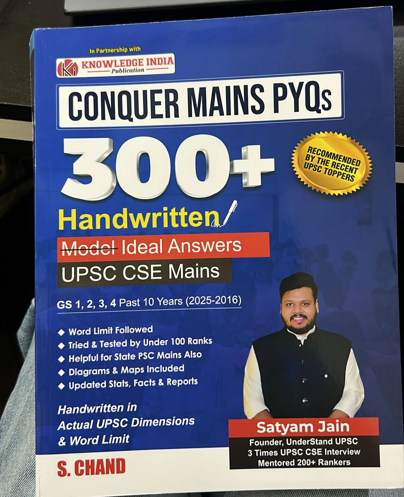 Conquer Mains PYQs 300+ Handwritten Model Ideal Answers | UPSC CSE Mains GS 1, 2, 3 & 4 | Past 10 Years 2025–2016