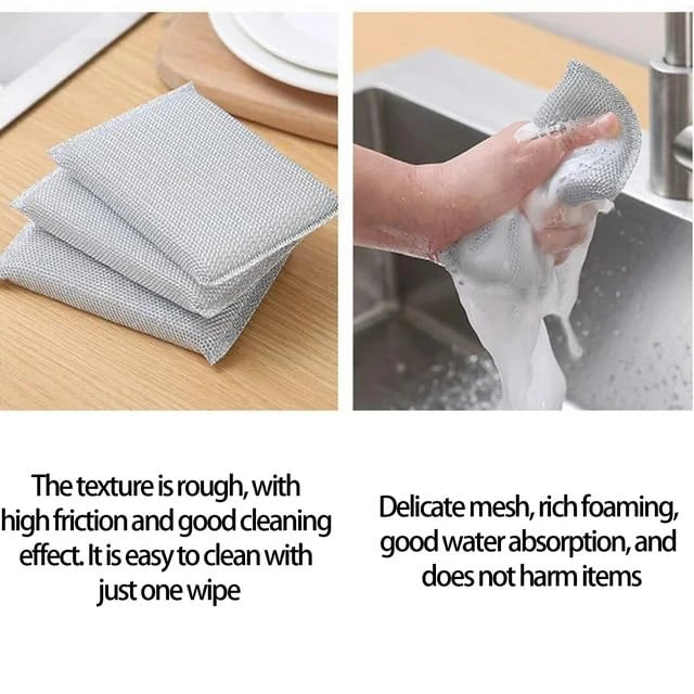Multipurpose Scratch Proof Kitchen Utensil Scrubber Pad/Scrubber Sponge for Pantry/Scrubbing Pads for Dishwashing, Bathroom and Toilet Washing, Floor Cleaning (Pack of 6)