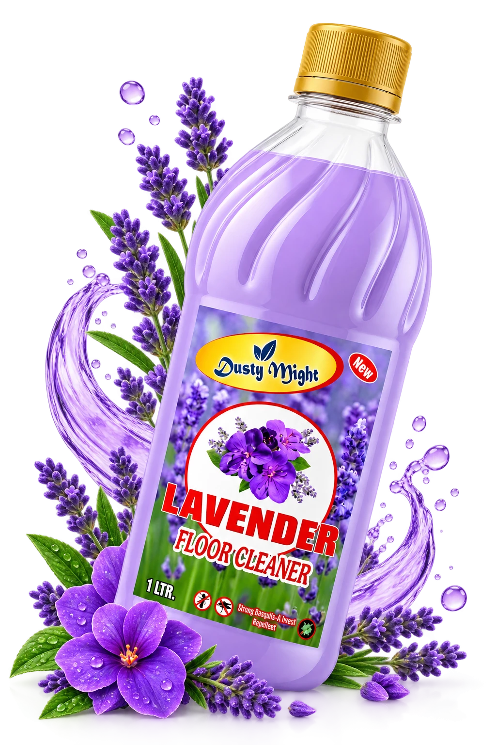 Dusty Might Lavender Disinfectant Phenyl | Antibacterial Floor Cleaner for Home | 1 L