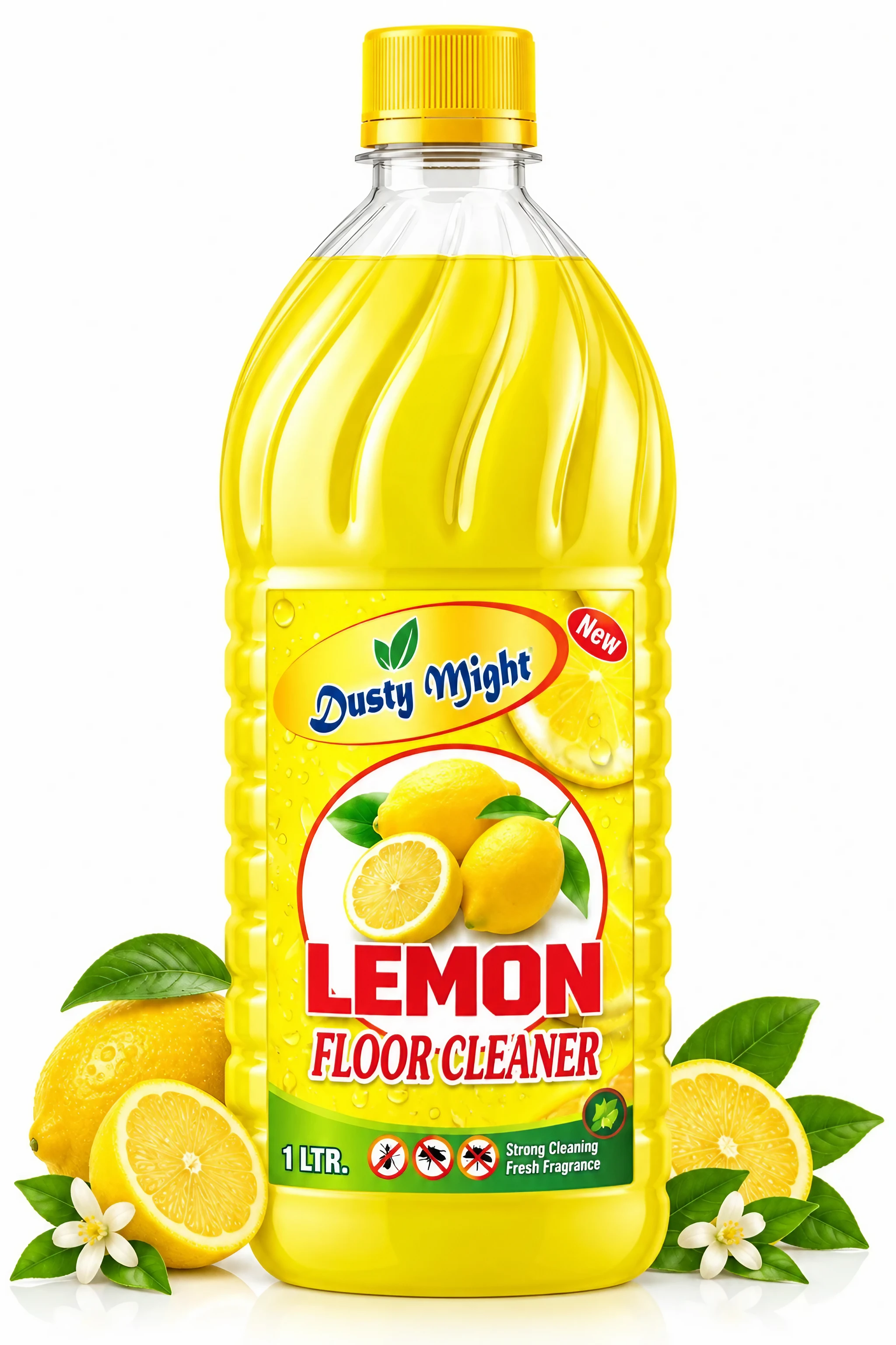 Dusty Might Lemon Disinfectant Phenyl | Antibacterial Floor Cleaner for Home | 1 L