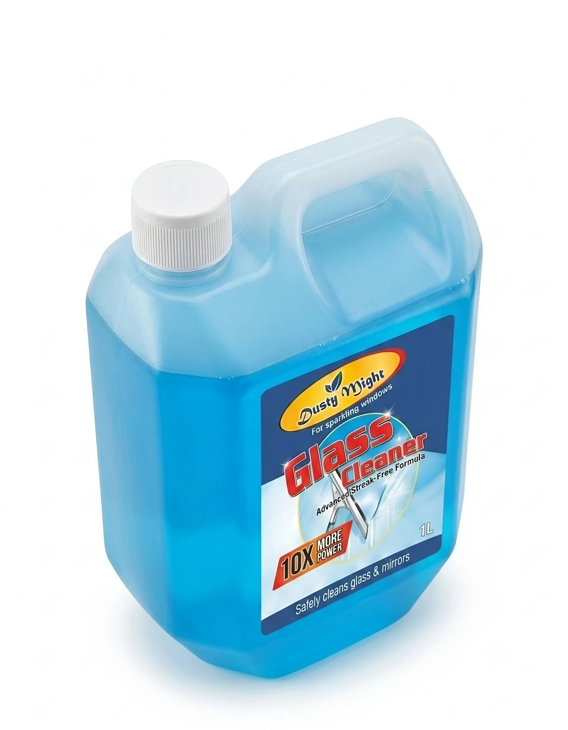 Dusty Might Glass & Mirror Cleaning Liquid | Multi-Surface Cleaner with Shine Boosters | 1 Litre