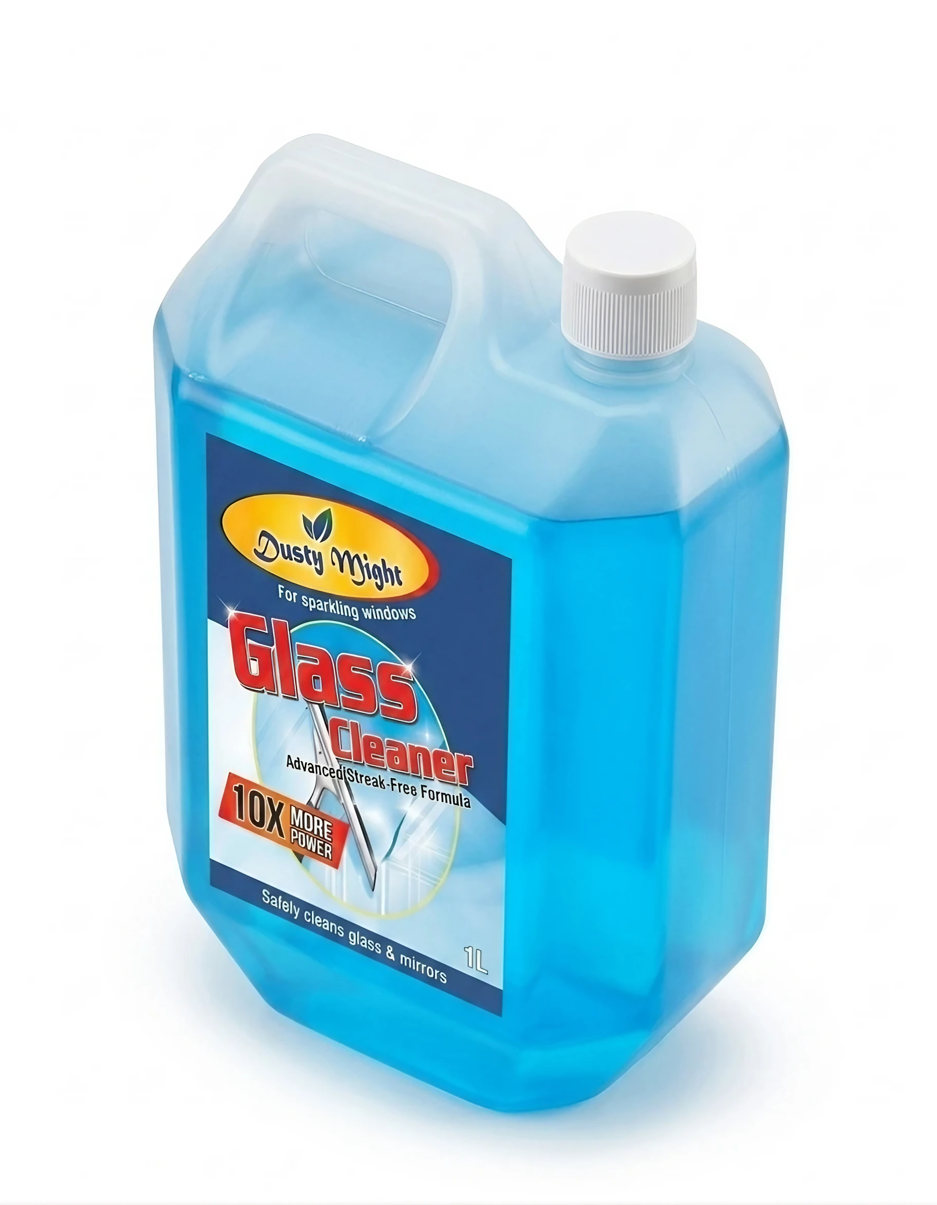 Dusty Might Glass & Mirror Cleaning Liquid | Multi-Surface Cleaner with Shine Boosters | 1 Litre
